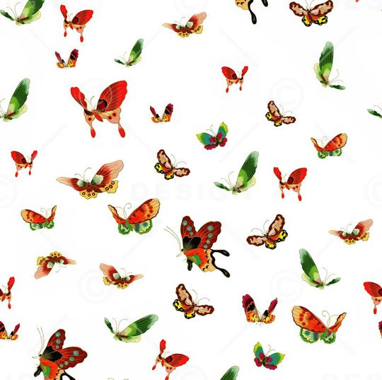 工笔画印花华亿平台图片