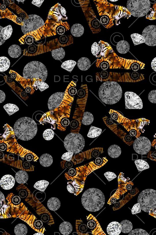 潮流时尚大牌印花华亿平台图片