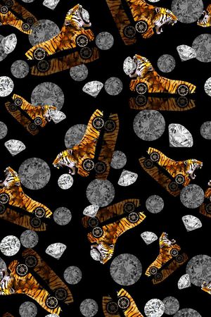 潮流时尚大牌印花华亿平台图片