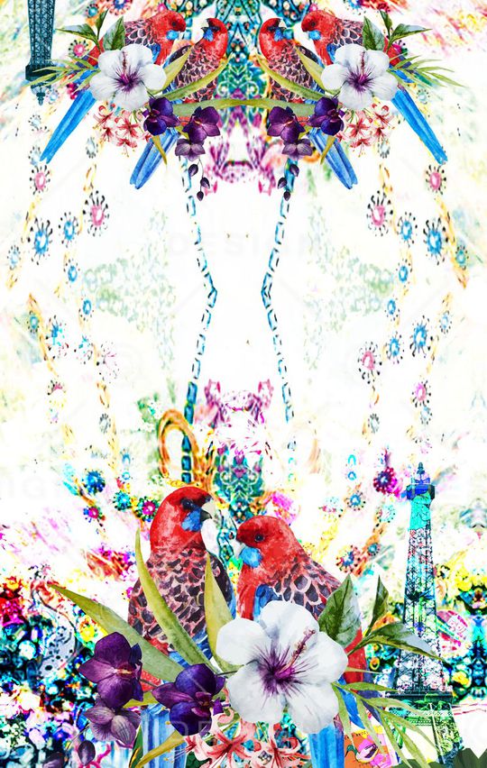 潮流时尚印花华亿平台图片