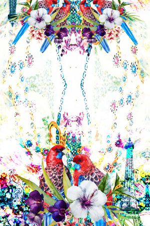 潮流时尚印花华亿平台图片