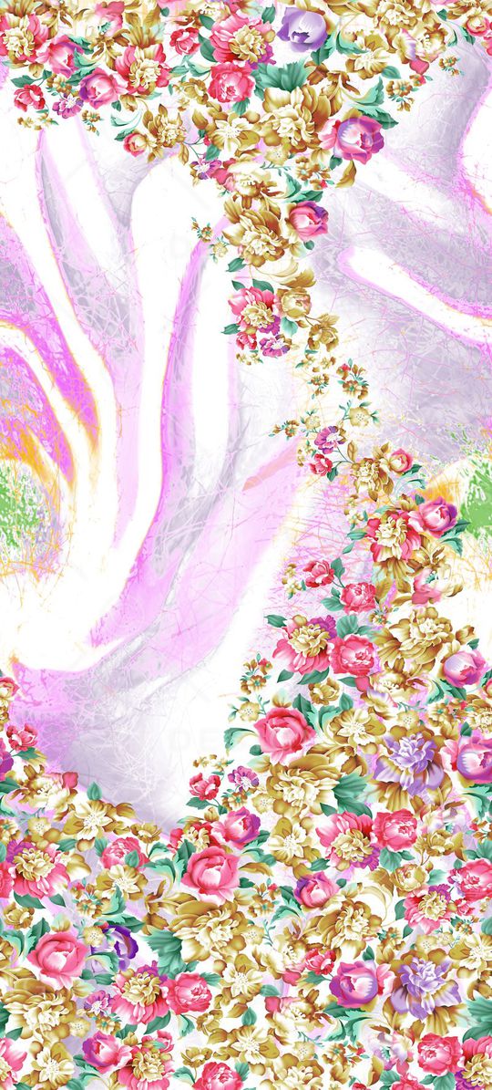 花卉印花华亿平台图片