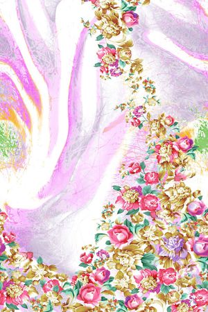 花卉印花华亿平台图片