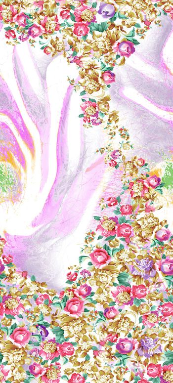 花卉印花华亿平台图片