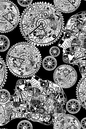 抽象花纹印花华亿平台图片