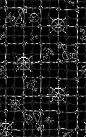 541985-手绘时尚几何绳索格子航海系列