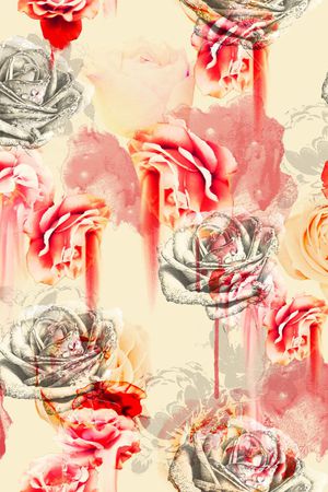 抽象花卉印花华亿平台图片