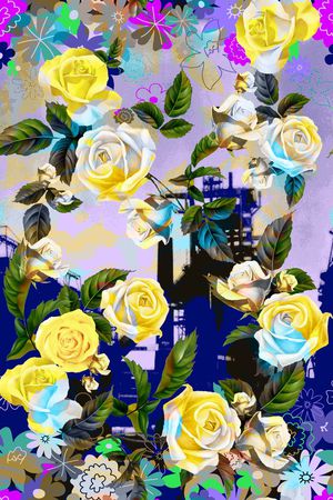 田园民族风印花华亿平台图片