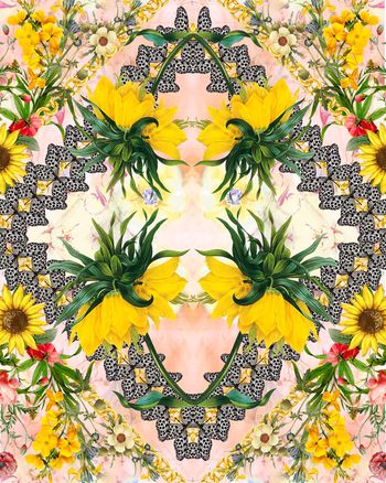 542212-几何四方对称田园风手绘花卉蝴蝶定位