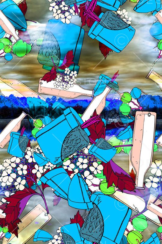 抽象印花华亿平台图片