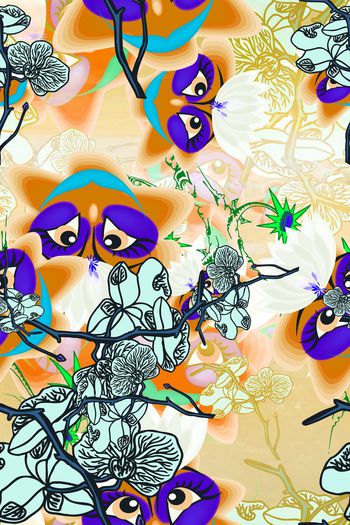 抽象印花华亿平台图片