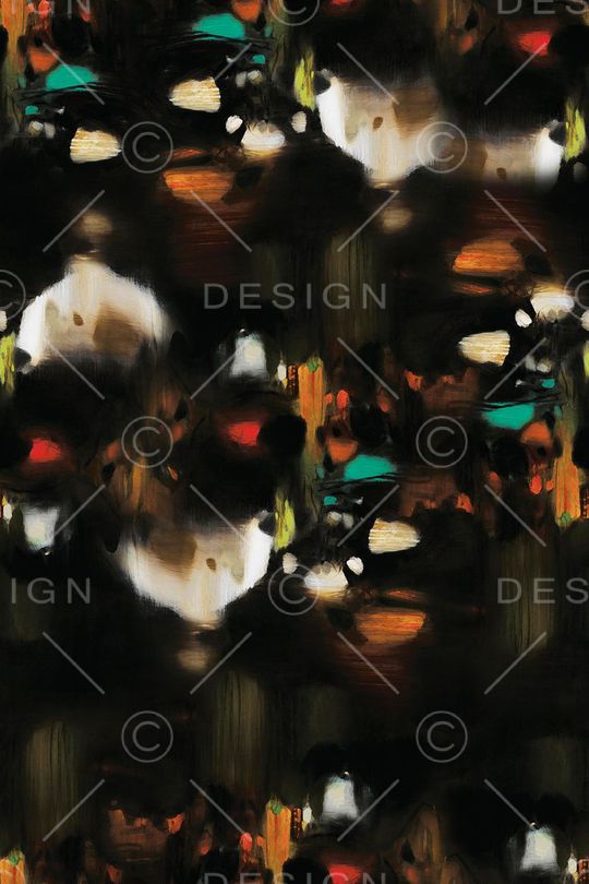 抽象水彩 色块印花华亿平台图片