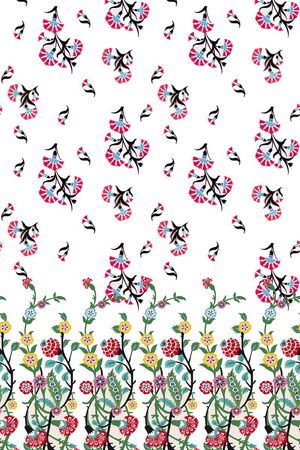 民族田园风印花华亿平台图片