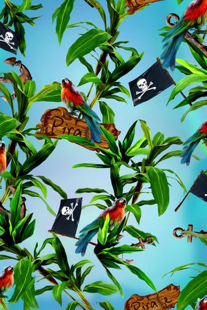 热带风情印花华亿平台图片