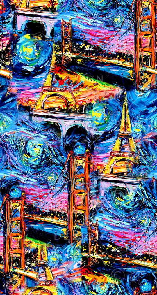 梵高风格印花华亿平台图片