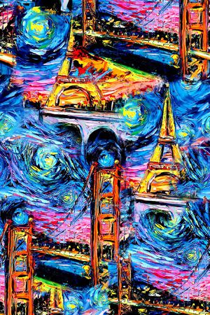 梵高风格印花华亿平台图片