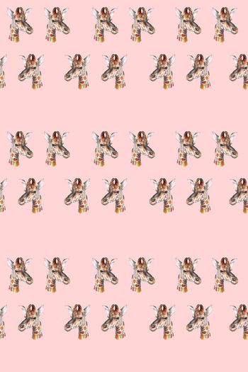 长颈鹿头像印花华亿平台图片