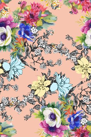 花卉印花华亿平台图片