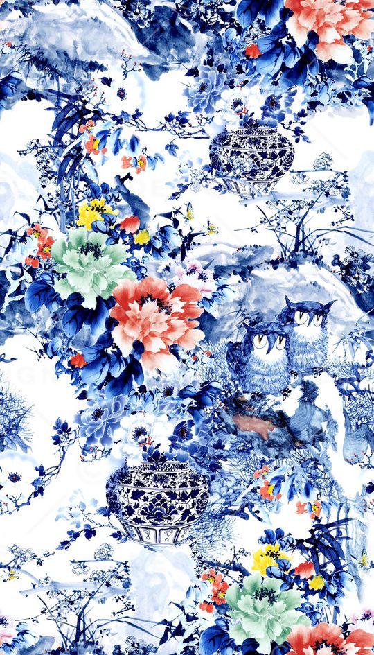 中国风印花华亿平台图片