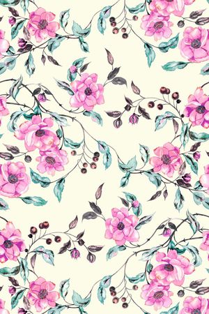 缠枝花卉印花华亿平台图片