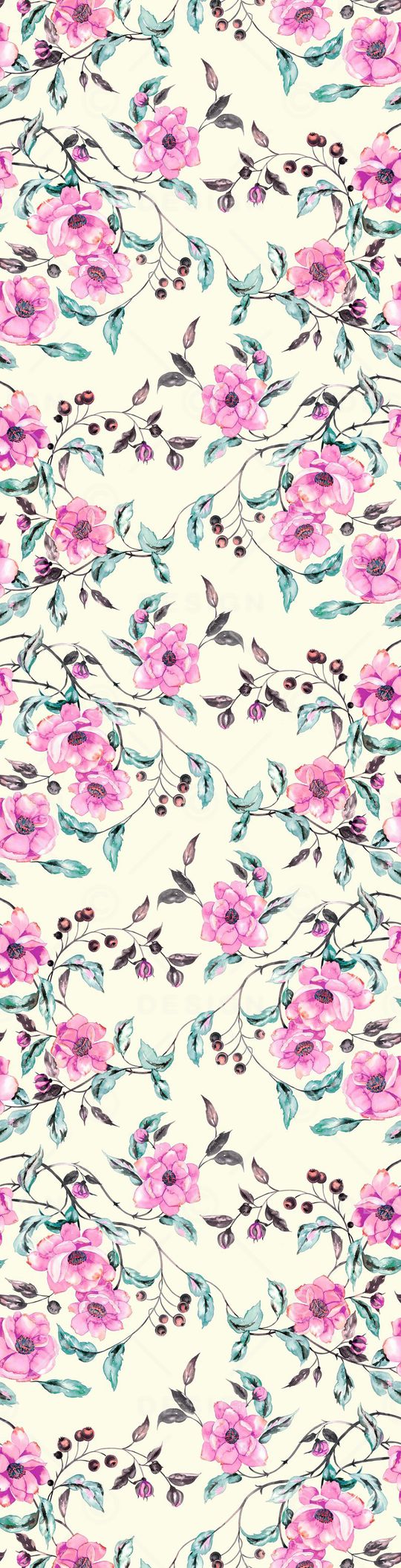 缠枝花卉印花华亿平台图片