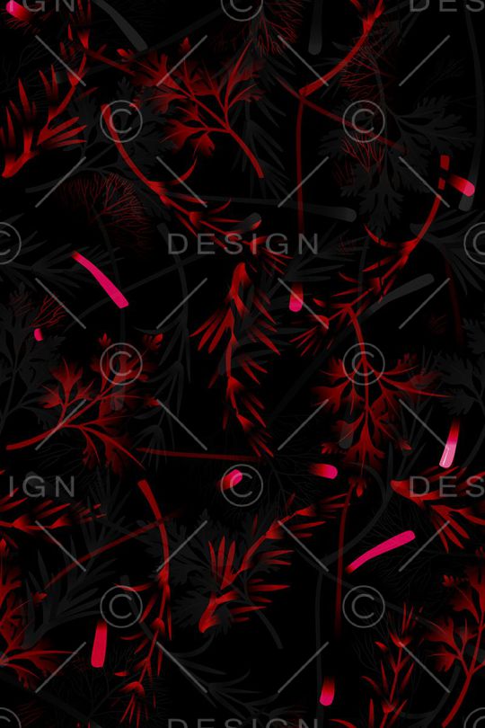 手绘 时尚 田园风 草丛印花华亿平台图片