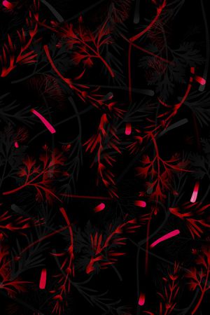 手绘 时尚 田园风 草丛印花华亿平台图片