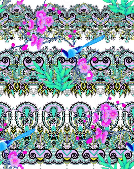 时尚佩斯利印花华亿平台图片