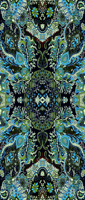 542637-四面镜像怀旧腰果花