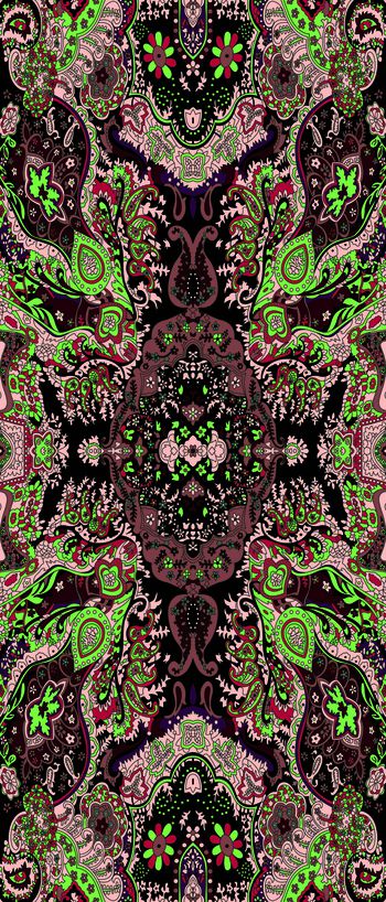 542640-四面镜像怀旧腰果花