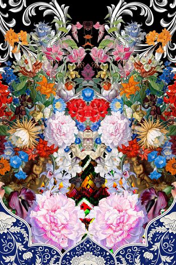 542719-欧美流行时尚手绘复古欧式油画花卉定