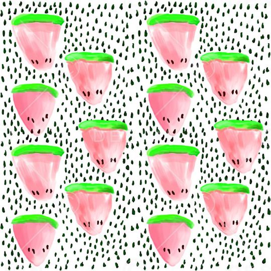 手绘风格印花华亿平台图片