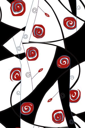 抽象几何线条  色块印花华亿平台图片