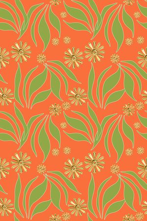 草丛  花朵印花华亿平台图片