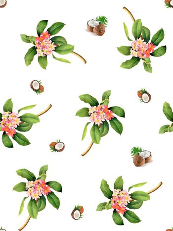 543150-抽象椰子树花果男装衬衫图案