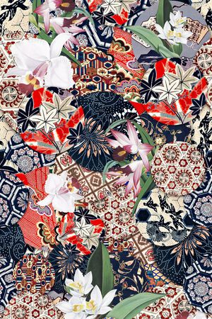 复古印花华亿平台图片