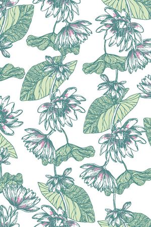 荷花印花华亿平台图片