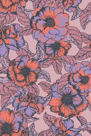 花卉印花华亿平台图片