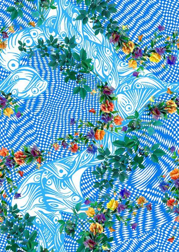 543317- 时尚潮流 几何 花卉 组合 服装