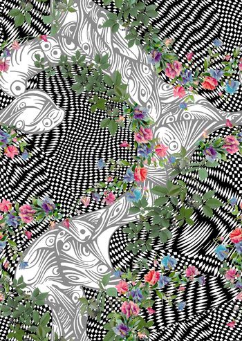 543342- 时尚潮流 几何 花卉 组合 服装