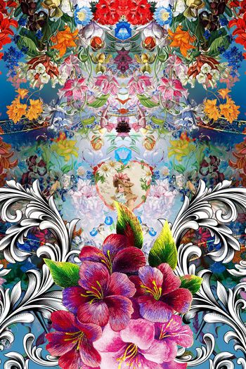 543623-欧美流行时尚手绘复古油画刺绣花卉深