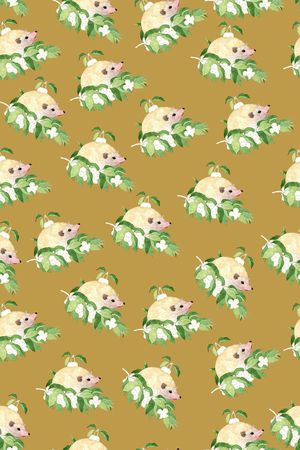 刺猬动物印花华亿平台图片