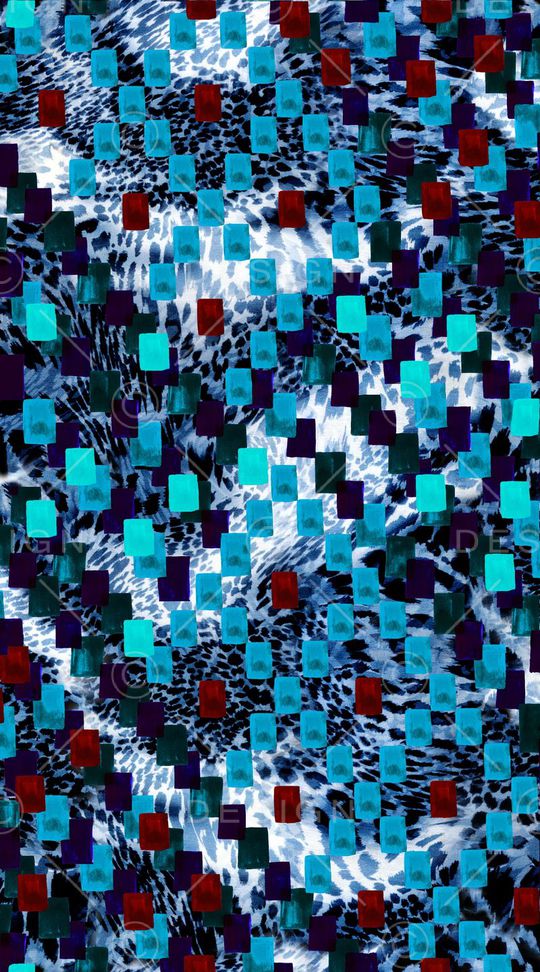 抽象几何印花华亿平台图片