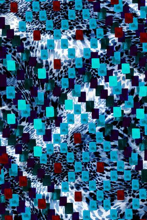 抽象几何印花华亿平台图片