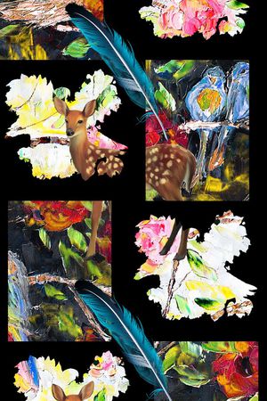 抽象印花华亿平台图片