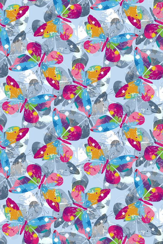 蝴蝶印花华亿平台图片