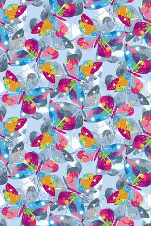 蝴蝶印花华亿平台图片