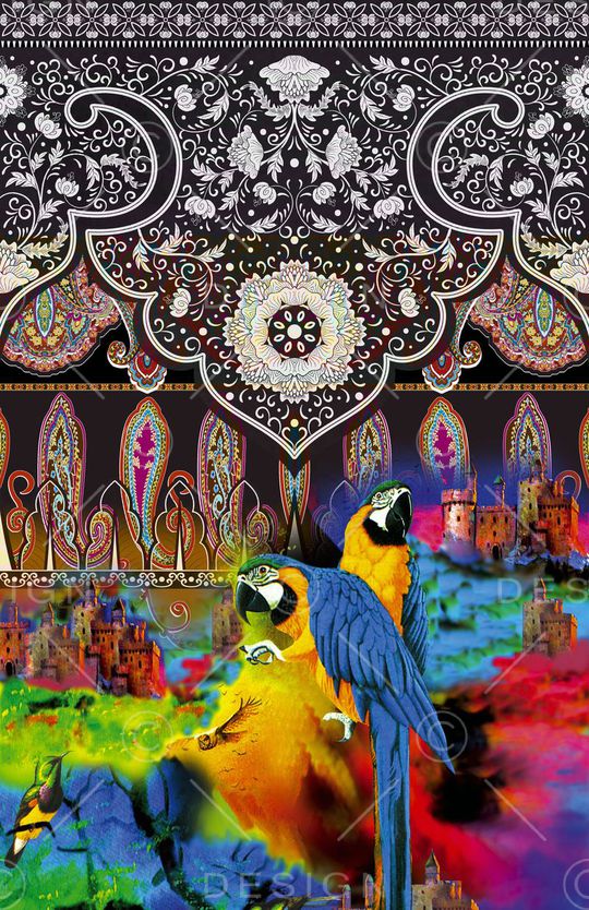 潮流时尚印花华亿平台图片