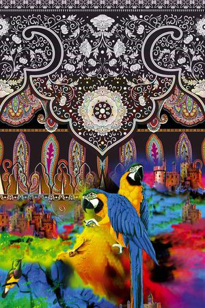 潮流时尚印花华亿平台图片