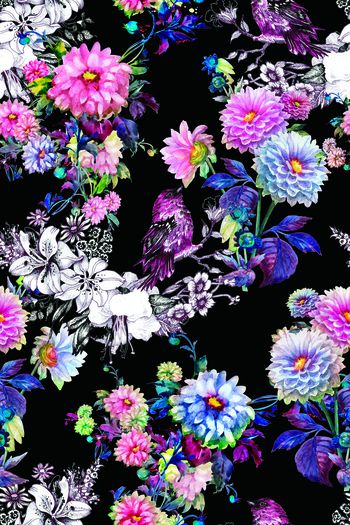 544002-花卉    鸟    